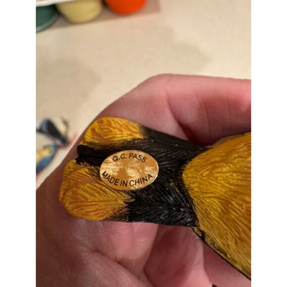 Set of 3 poly resin bird ornaments - Picture 5 of 7